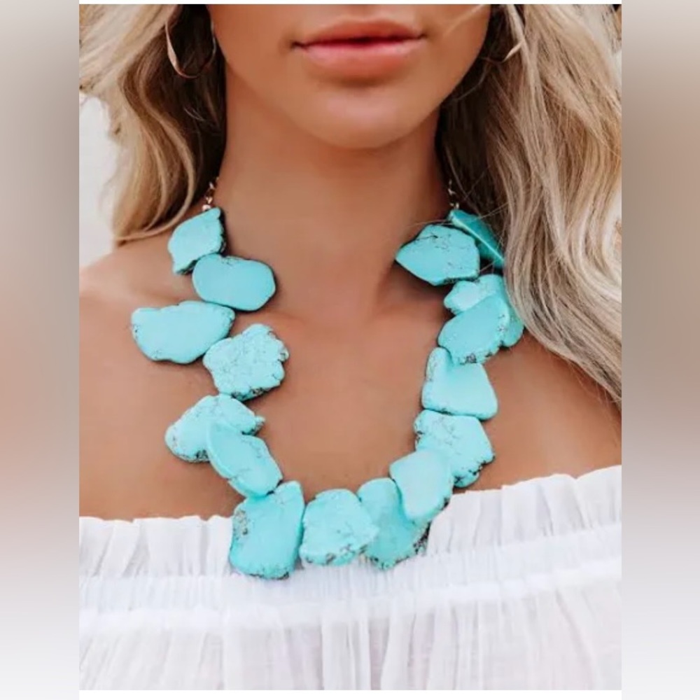 Erica Lyons Gorgeous Stone Slab Statement Necklace - Picture 2 of 11
